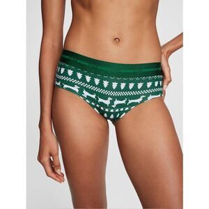 Victoria's Secret Green Festive Holiday Dachshund Panties. Size Medium